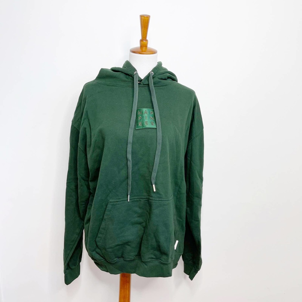 Happiness Green Patch Embroidered Sweatshirt
